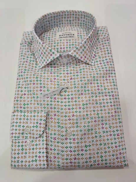 Camisa con micro dibujo de flores Hattrick Camisa con micro dibujo de flores Hattrick